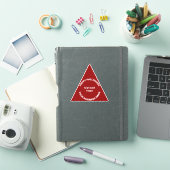 GeschäftsHalloween-Gruß auf Red Triangle Vinyl Aufkleber (iPad Hülle)