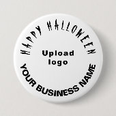GeschäftsHalloween - White Round Button (Vorderseite)