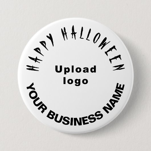 GeschäftsHalloween - White Round Button (Vorderseite)