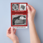 Geschäftshandbuch für Fotografen mit drei Fotos Flyer (Handgriff)