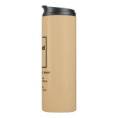 Geschäftsinformation Light Brown Thermal Tumbler Thermosbecher (Nach rechts gedreht)