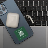 Geschäftsinformation qcode smaragdgrün weiß quadratischer aufkleber