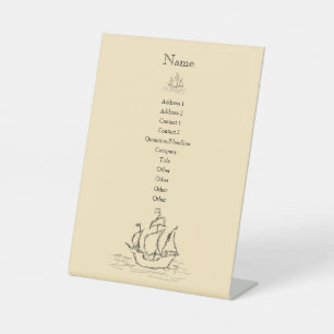 Geschäftsinformationen mit Piratenschiffen Sockelschild