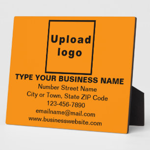 Geschäftsinformationen Orange Color Rectangle Plaq Fotoplatte