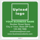 Geschäftsinformationen zu grünem, großflächigem Vi Aufkleber (Blatt)