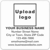 Geschäftsinformationen zu Weißem Grossquadrat Viny Aufkleber (Vorderseite)