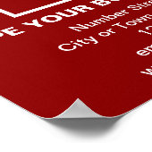 Geschäftsinformationen zum Red Square Poster (Ecke)