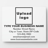 Geschäftsinformationen zur White Rectangle Plaque Fotoplatte (Vorderseite)