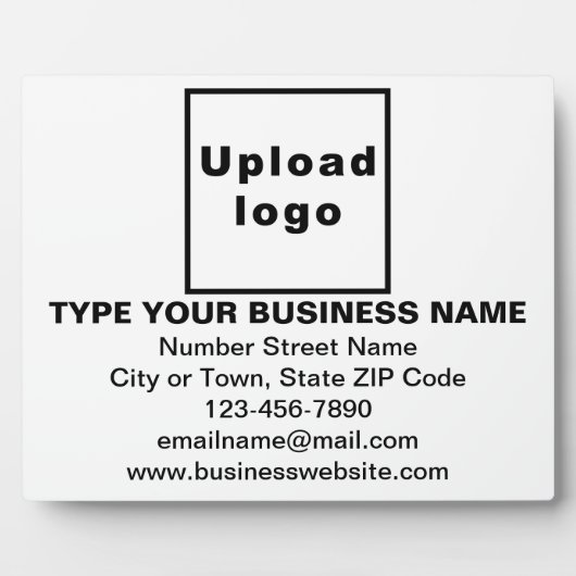 Geschäftsinformationen zur White Rectangle Plaque Fotoplatte (Vorderseite)