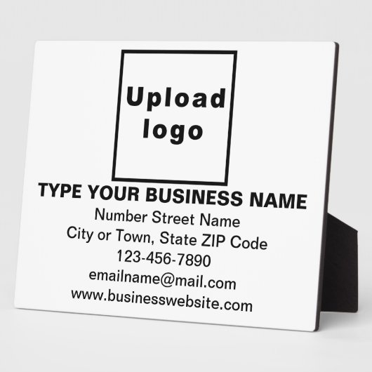 Geschäftsinformationen zur White Rectangle Plaque Fotoplatte (Seite)