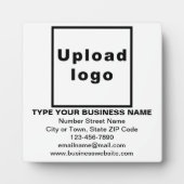 Geschäftsinformationen zur White Square Plaque Fotoplatte (Vorderseite)