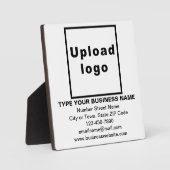 Geschäftsinformationen zur White Square Plaque Fotoplatte (Vorderseite)