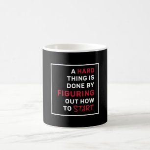 Geschäftsinhaber eine schwierige Sache wird von CE Kaffeetasse