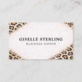 Geschäftsinhaber Gepard Leopardendruck QR-Code Visitenkarte (Vorderseite)