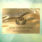 Geschäftsjahre mit Gold-Logo Fensteraufkleber (Blatt 3)