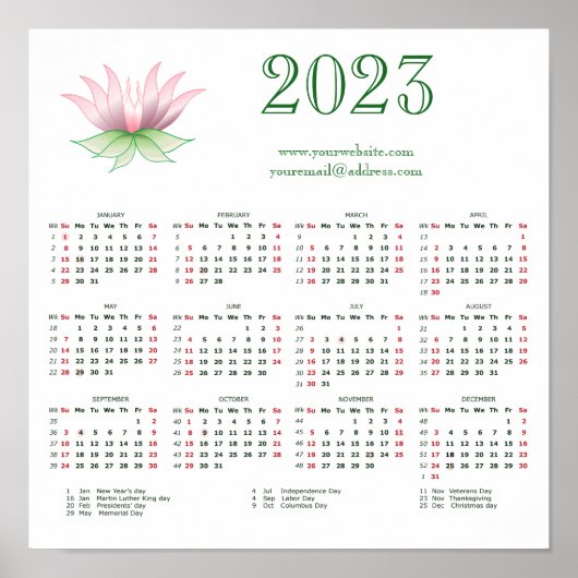 Geschäftskalender 2023 poster (Vorne)