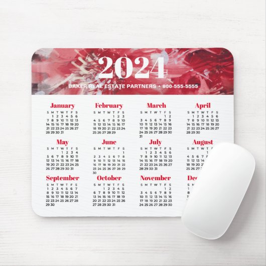 Geschäftskalender 2024 mousepad (Mit Mouse)