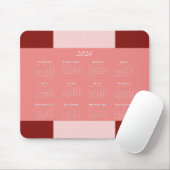 Geschäftskalender in Rosatönen Mousepad (Mit Mouse)