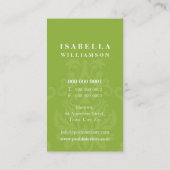 GESCHÄFTSKARTE: 2. April Visitenkarte (Rückseite)