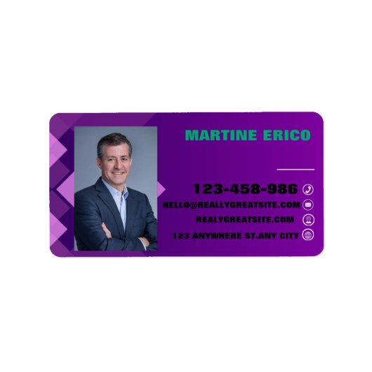 GESCHÄFTSKARTE ADRESSAUFKLEBER (Vorne)