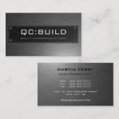 GESCHÄFTSKARTE: aus rostfreiem Stahl genietet 7 Visitenkarte (Vorne/Hinten)