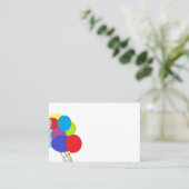 GESCHÄFTSKARTE: BALLOONS VISITENKARTE (Stehend Vorderseite)