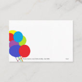 GESCHÄFTSKARTE: BALLOONS VISITENKARTE (Rückseite)