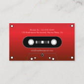 Geschäftskarte beruflich Musiker Visitenkarte (Rückseite)