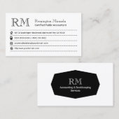 Geschäftskarte beruflicher Kontoinhaber Visitenkarte (Vorne/Hinten)