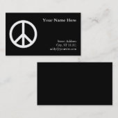 Geschäftskarte "Black Peace Symbol" Visitenkarte (Vorne/Hinten)