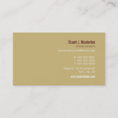 GESCHÄFTSKARTE: blockiertes Monogramm 5 Visitenkarte (Rückseite)