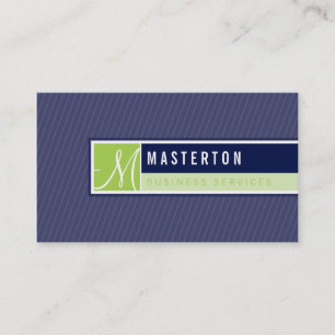 GESCHÄFTSKARTE: blockiertes Monogramm 6 Visitenkarte