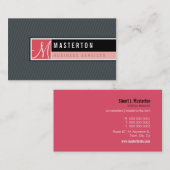 GESCHÄFTSKARTE: blockiertes Monogramm 7 Visitenkarte (Vorne/Hinten)