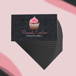 Geschäftskarte "Chic Damask and Cupcake Bakery" Visitenkarte