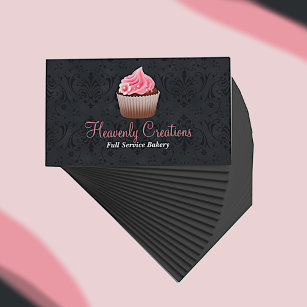 Geschäftskarte "Chic Damask and Cupcake Bakery" Visitenkarte