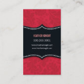 GESCHÄFTSKARTE cool geblüht schwarze Koralle Visitenkarte (Rückseite)