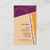 GESCHÄFTSKARTE coole, einzigartige Winkel Visitenkarte (Rückseite)