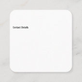 GESCHÄFTSKARTE CRYSTAL DESIGN STIL QUADRATISCHE VISITENKARTE (Rückseite)