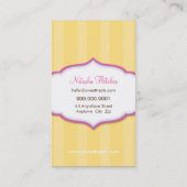 GESCHÄFTSKARTE:: Cupcakes 5P Visitenkarte (Rückseite)