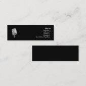 Geschäftskarte der alten Art des Mikrofons dünne Mini Visitenkarte (Vorne/Hinten)