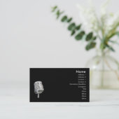 Geschäftskarte der alten Art des Mikrofons Visitenkarte (Stehend Vorderseite)