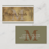 Geschäftskarte der beruflichen Anwaltskanzlei Visitenkarte (Vorne/Hinten)