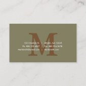 Geschäftskarte der beruflichen Anwaltskanzlei Visitenkarte (Rückseite)