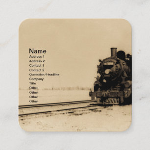 Geschäftskarte der Grand Trunk Western Lokomotive  Quadratische Visitenkarte