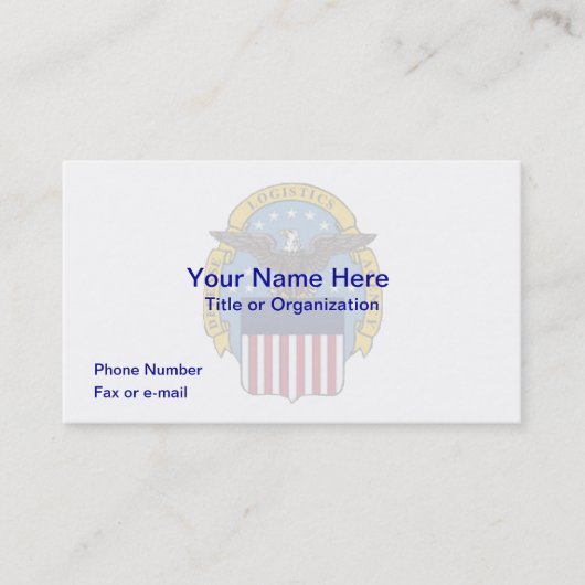 Geschäftskarte der Verteidigungsagentur Visitenkarte (Vorderseite)