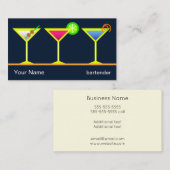 Geschäftskarte des Barkeepers Visitenkarte (Vorne/Hinten)