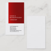 Geschäftskarte des Beraters für vertikale Rotweine Visitenkarte (Vorne/Hinten)