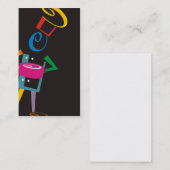 Geschäftskarte des bissigen Koch retro Farb Visitenkarte (Vorne/Hinten)