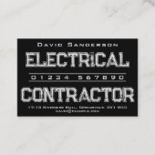 Geschäftskarte des elektrischen Unternehmers Visitenkarte (Vorderseite)
