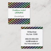 Geschäftskarte des fröhlichen und lustigen Kosmeto Quadratische Visitenkarte (Vorne/Hinten)